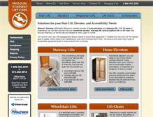 Tablet Screenshot of missouristairwaylift.com